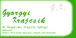 gyorgyi krajcsik business card